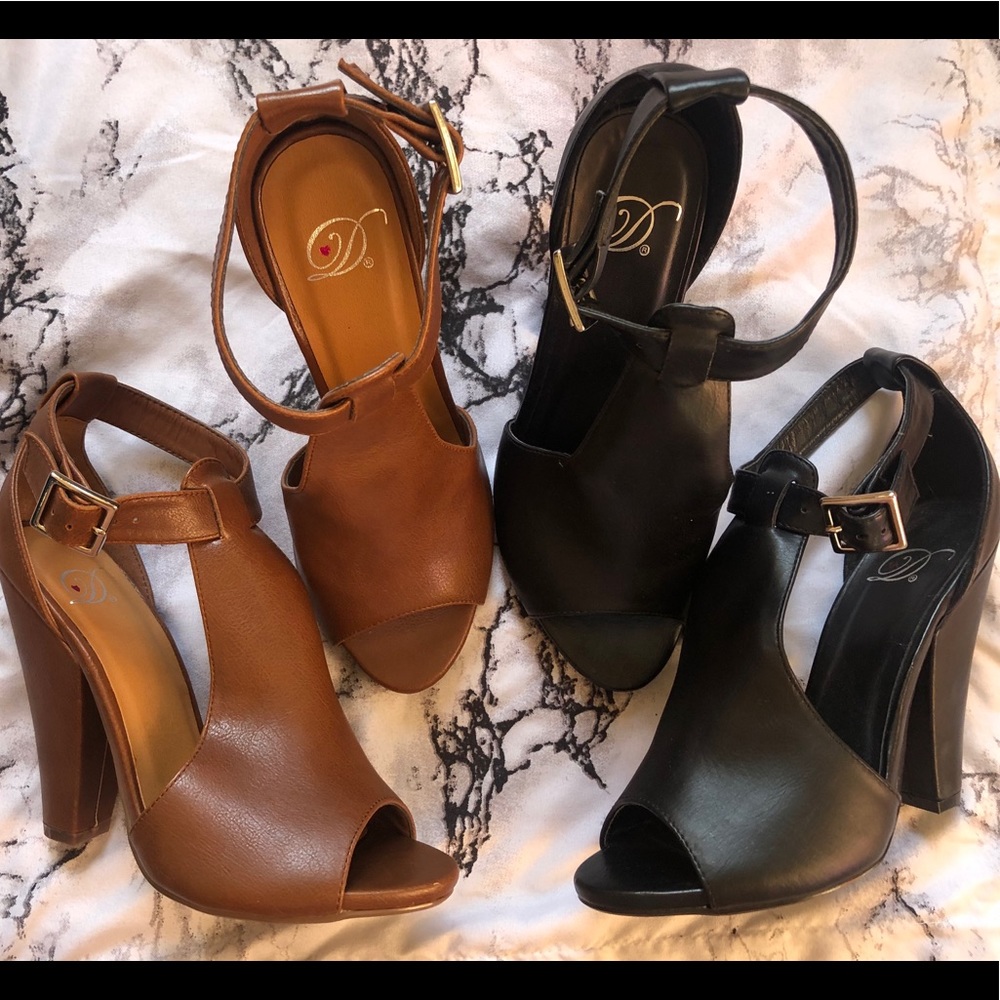Peep toe heels